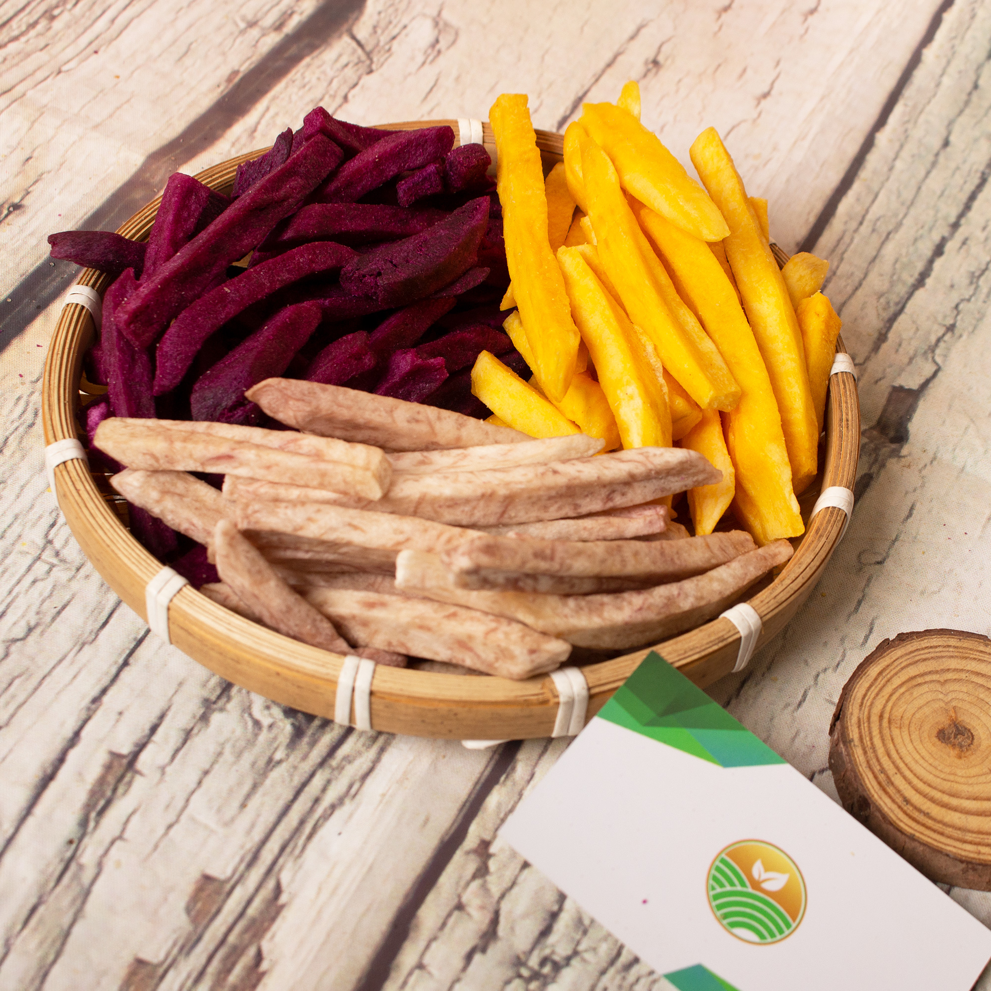MIX KHOAI LANG SẤY GIÒN 300g (vàng, tím, môn)