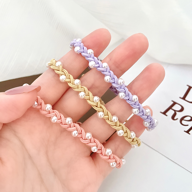 COMBO 2 dây buộc tóc đính ngọc phong cách Hàn Quốc