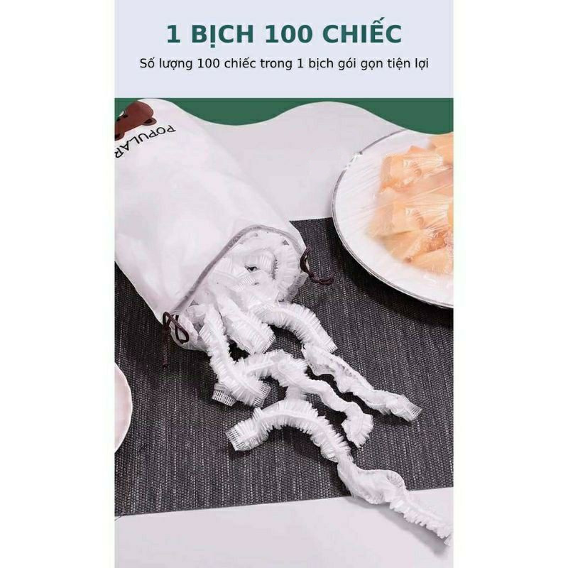 MÀNG BỌC THỰC PHẨM CO DÃN ( LOẠI CÓ TÚI - 100 CÁI )