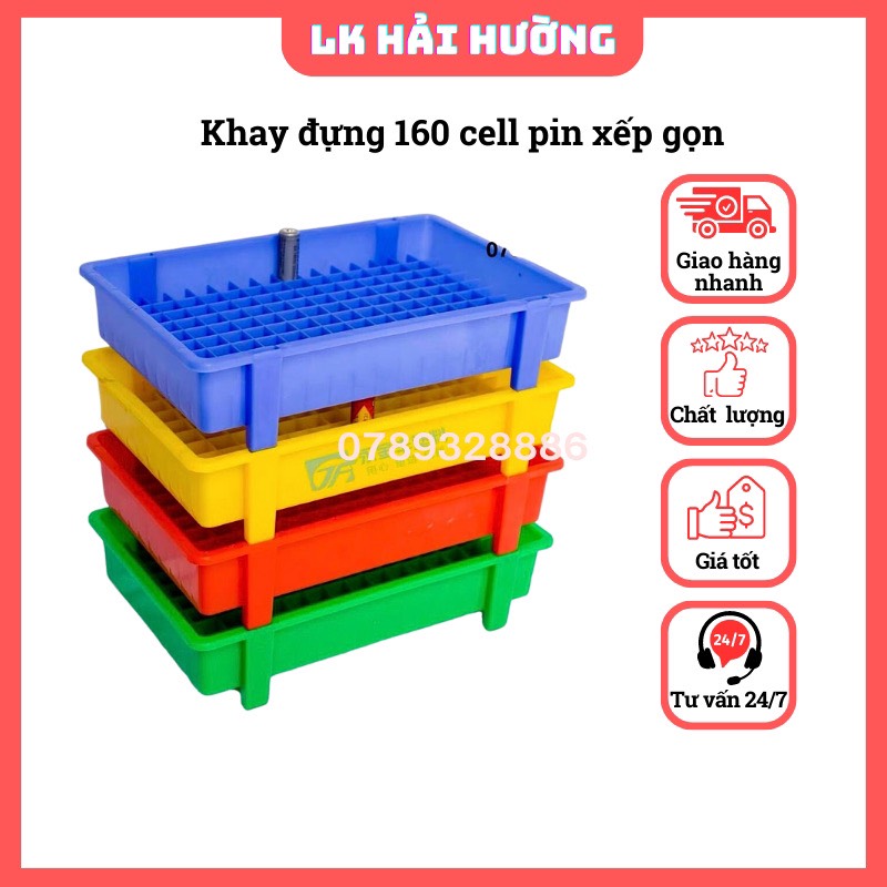 Khay đựng cell pin 18650, 21700 xếp gọn