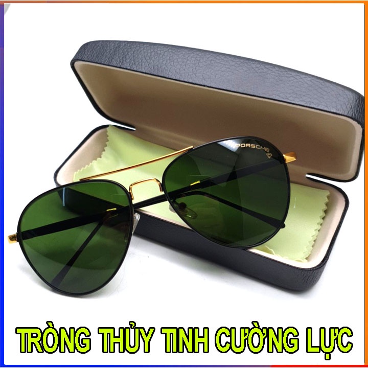 Mắt kính thời trang nam nữ tròng chống UV400 tặng hộp và khăn lau