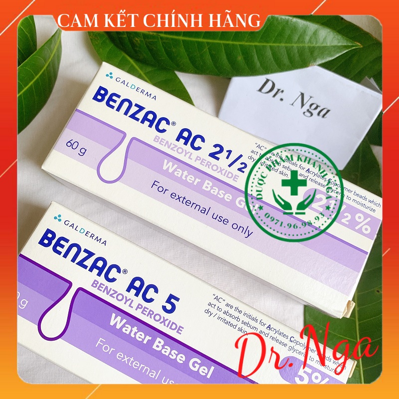 ✅  Kem chấm Mụn Benzac AC 5% / 2.5% (Benzoyl Peroxide) 15g / 60g