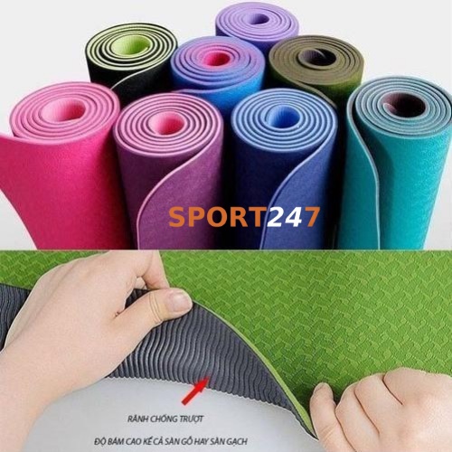 Thảm tập yoga - thảm tập yoga thái lan 2 lớp loại xịn tập thế dục tại nhà.thảm tập yoga định tuyến yogalink tpe cao cấp 8mm,thảm yoga cao cấp