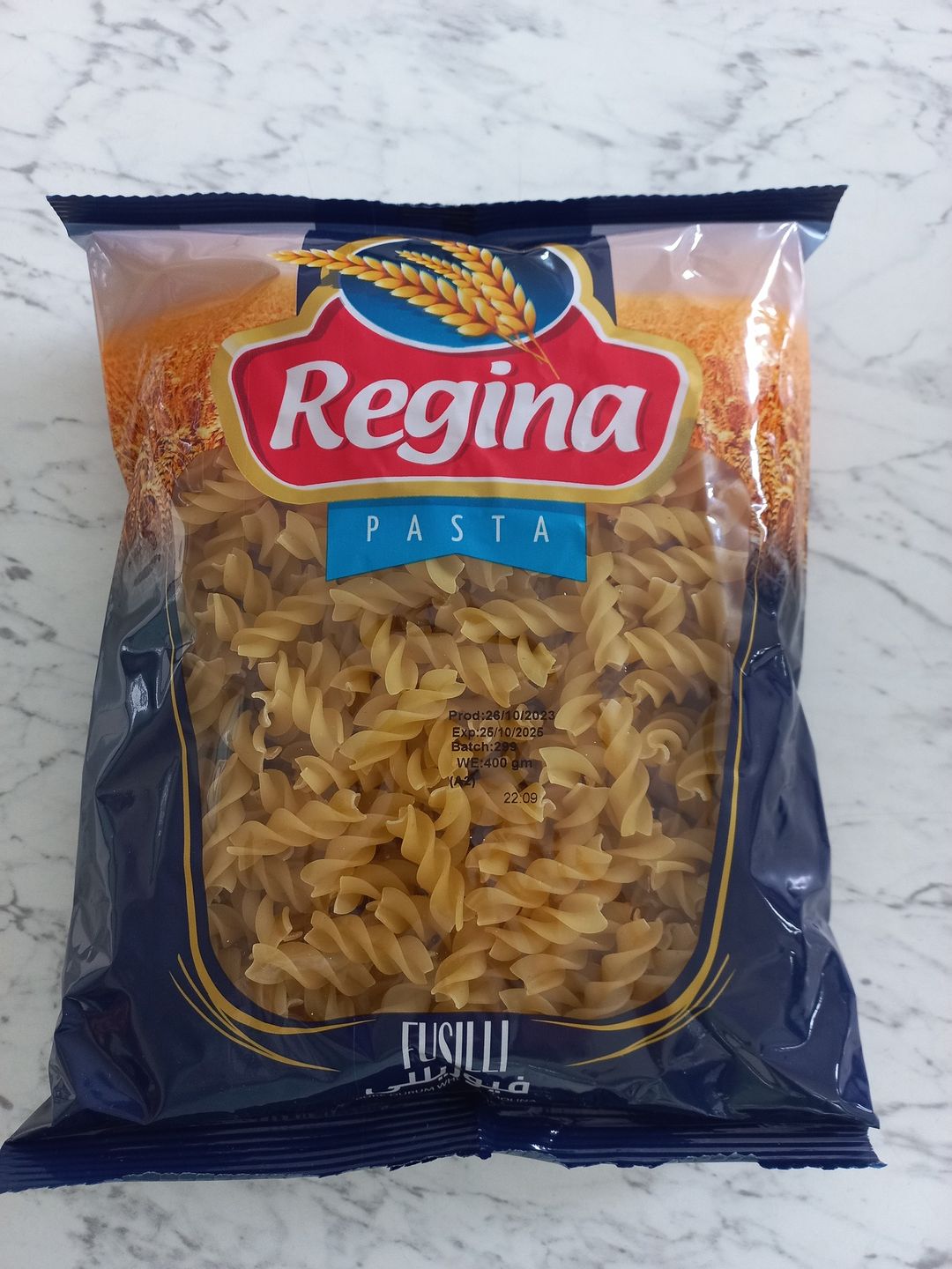 Nui Fusilli Pasta. Regina. 400g