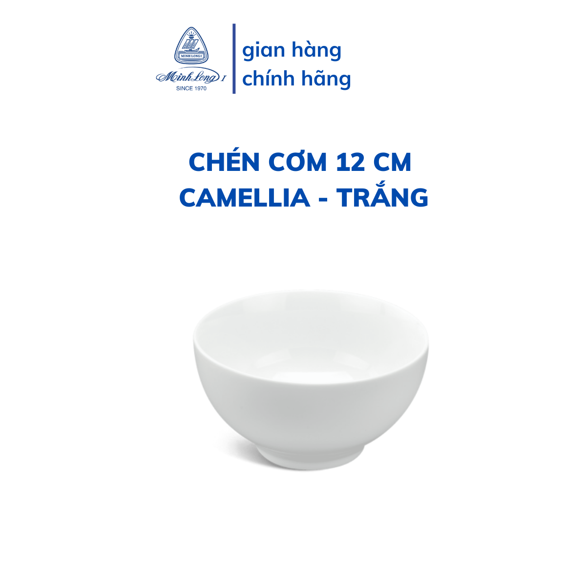 Tô, Chén, Dĩa Sứ Cao Cấp Minh Long - Camellia - Trắng
