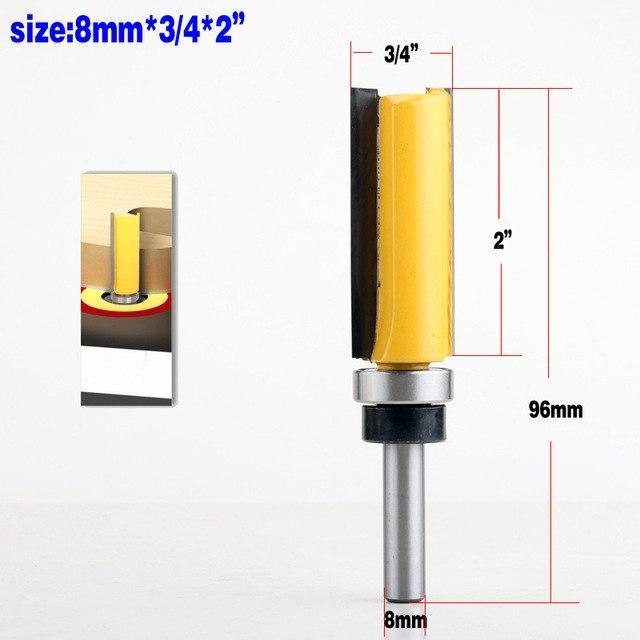 Bộ 4 mũi phay gỗ, đánh cạnh, cốt 8mm