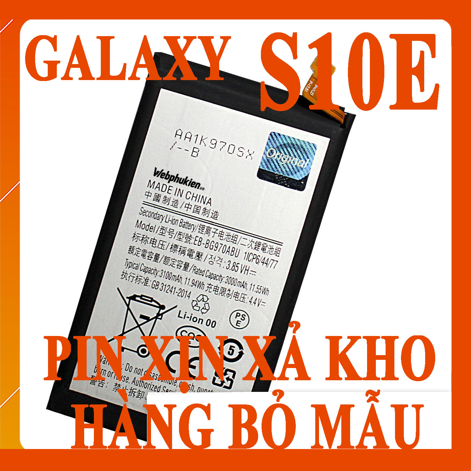 Pin Scud cho Samsung Galaxy S10E dung lượng 3100mAh