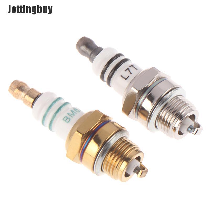 [Jettingbuy] BM6A Spark Plug Glow Plug Replacemnet for 2-stroke Chainsaw Lawn Mower Strimmer  1(Glod)