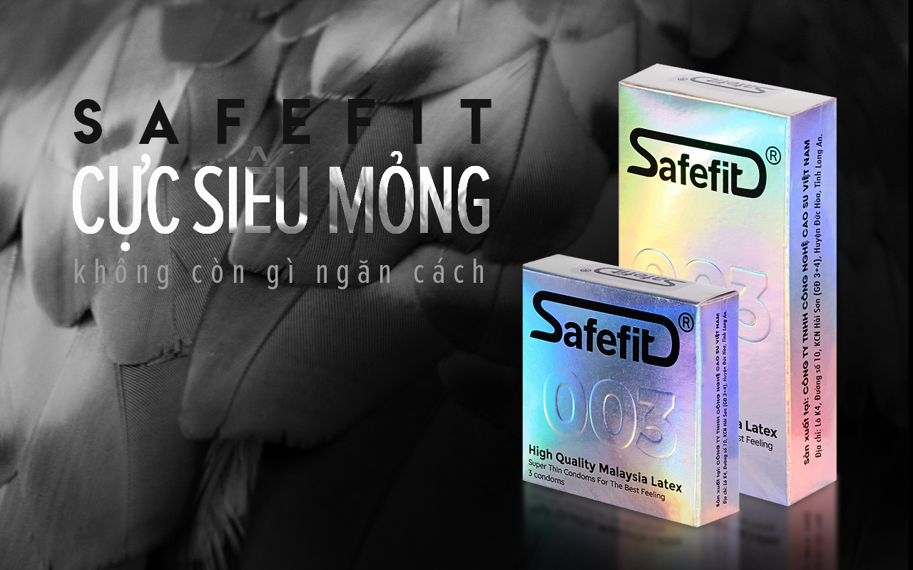 Bao cao su cực siêu mỏng Safefit 0.029mm - 03 chiếc