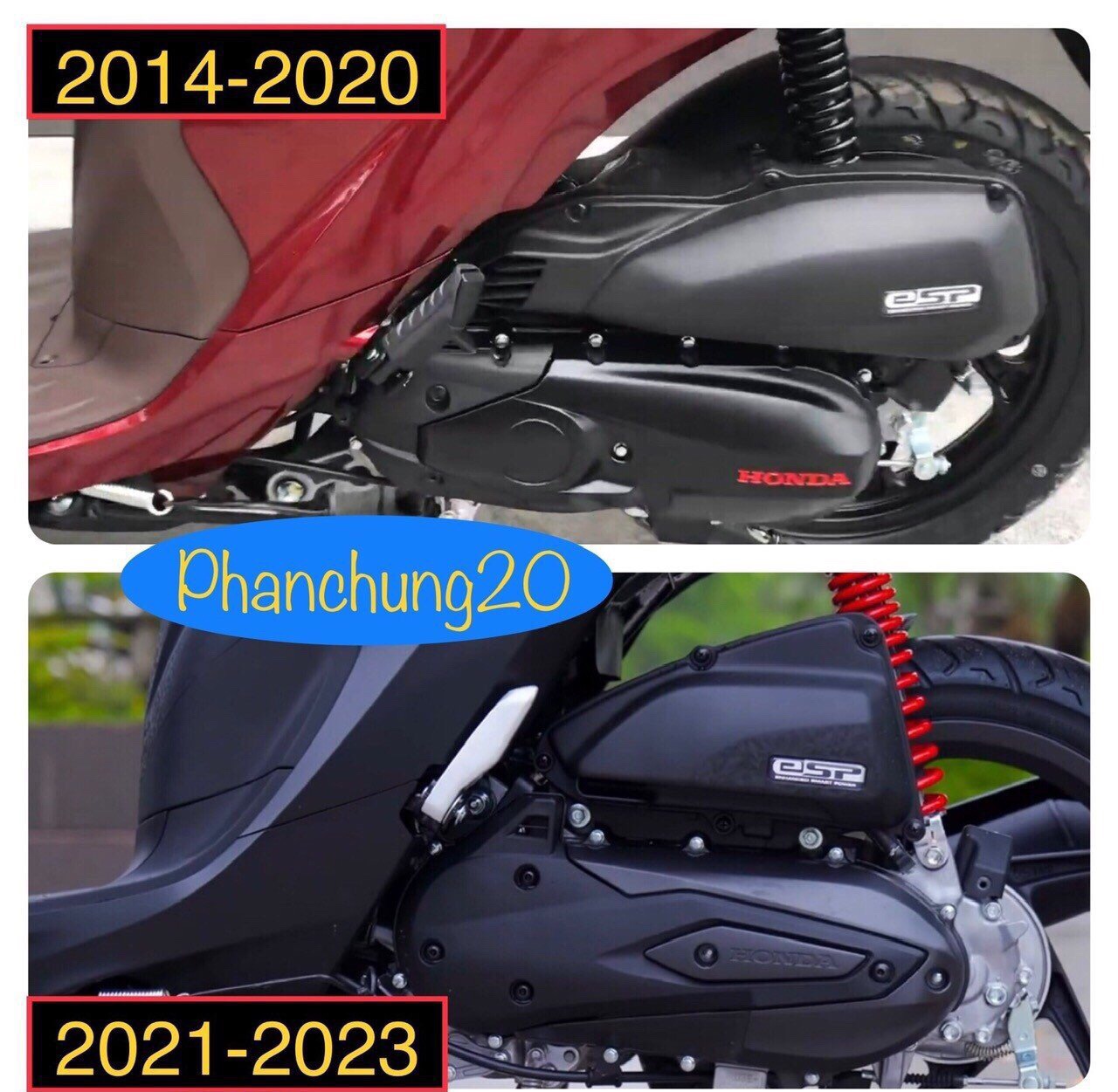 ỐP BẦU E ( LỌC GIÓ ) DÙNG CHO ĐỜI XE VISION 2014 2015 2016 2017 2018 2019 2020 CACBON