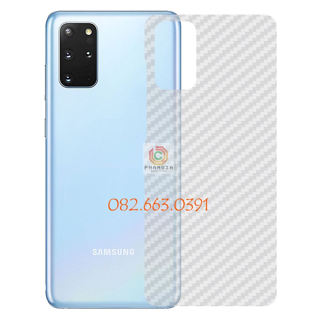 Miếng dán mặt lưng skin carbon Samsung Galaxy S20 Plus