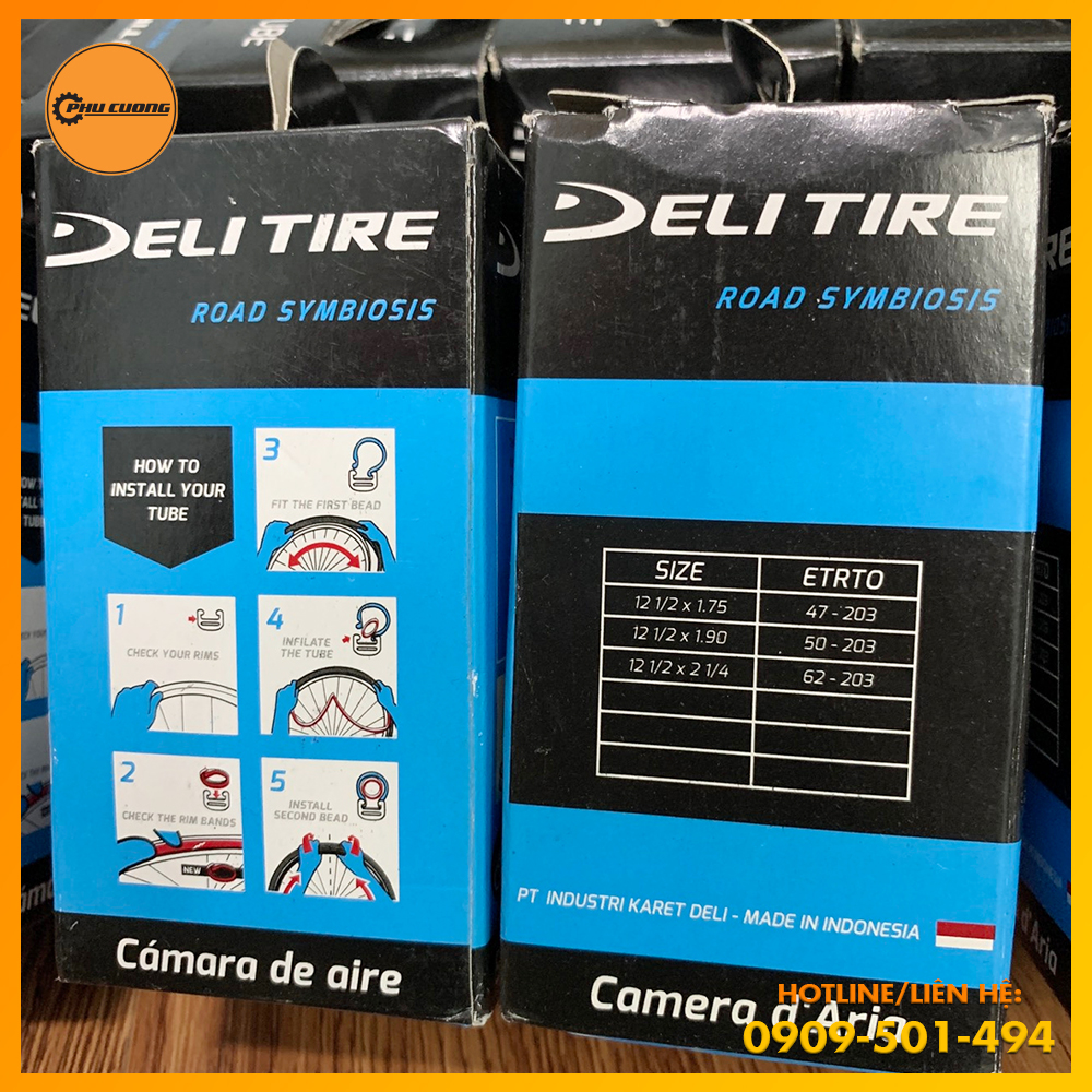Săm Xe Đạp Trẻ Em - Ruột Xe Đạp DELI TIRE 12" [ Kích Thước 12inch ]
