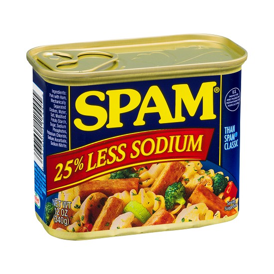 Thịt hộp SPAM của Mỹ 340g (2 loại truyền thống và ít mặn)