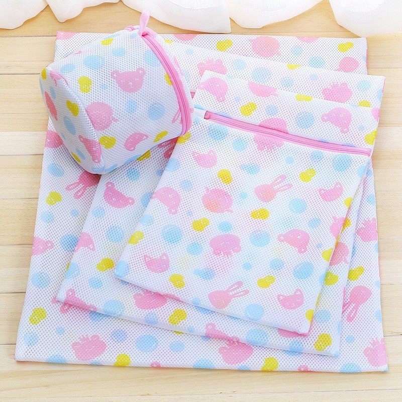 Combo 5 túi lưới giặt quần áo tiện lợi, Set 5 túi giặt quần áo túi giặt đồ lót hình hoa, Túi giặt đồ máy giặt hình hoa set 5 chiếc, Combo 5 túi lưới giặt đồ loại đại và loại trung