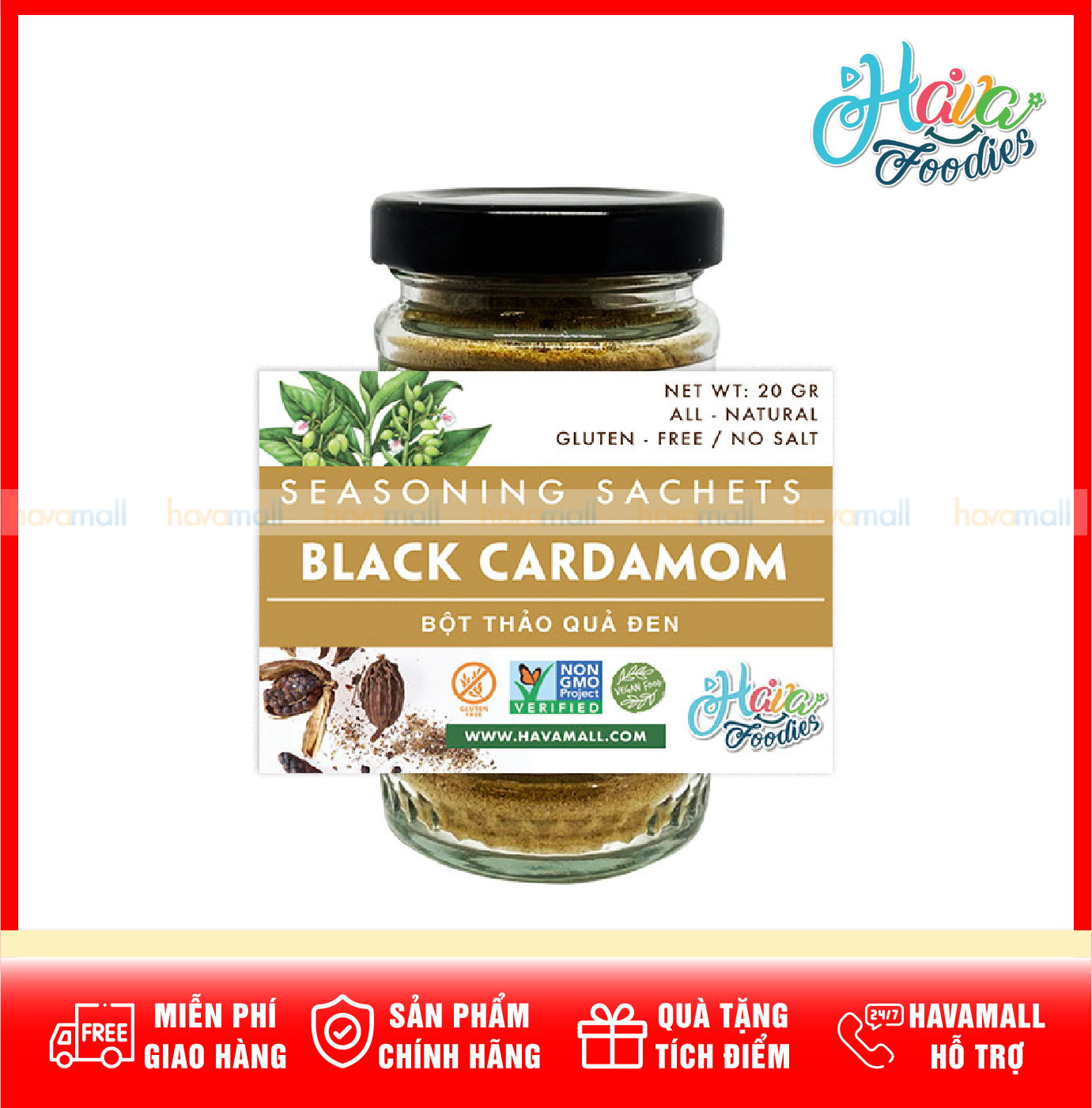 Bột Thảo Quả Đen Havafood – Black Cardamom
