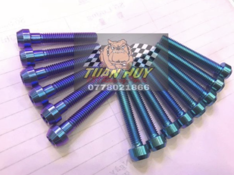 1 con Ốc 6li50 trụ Titan Gr5 gắn lốc máy