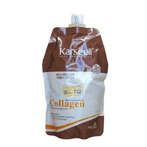 [CHÍNH HÃNG 100%] Kem Hấp Ủ Xả Phục Hồi Tóc Collagen Karseell Maca Dạng Túi 500ML