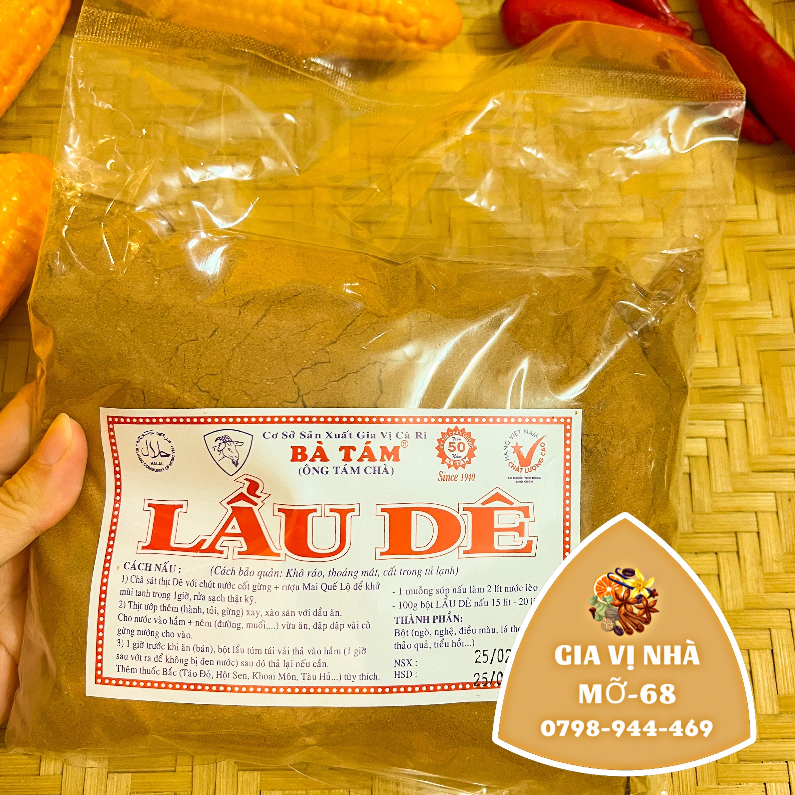 BỘT GIA VỊ LẨU DÊ HIỆU BÀ TÁM- GÓI 500GR