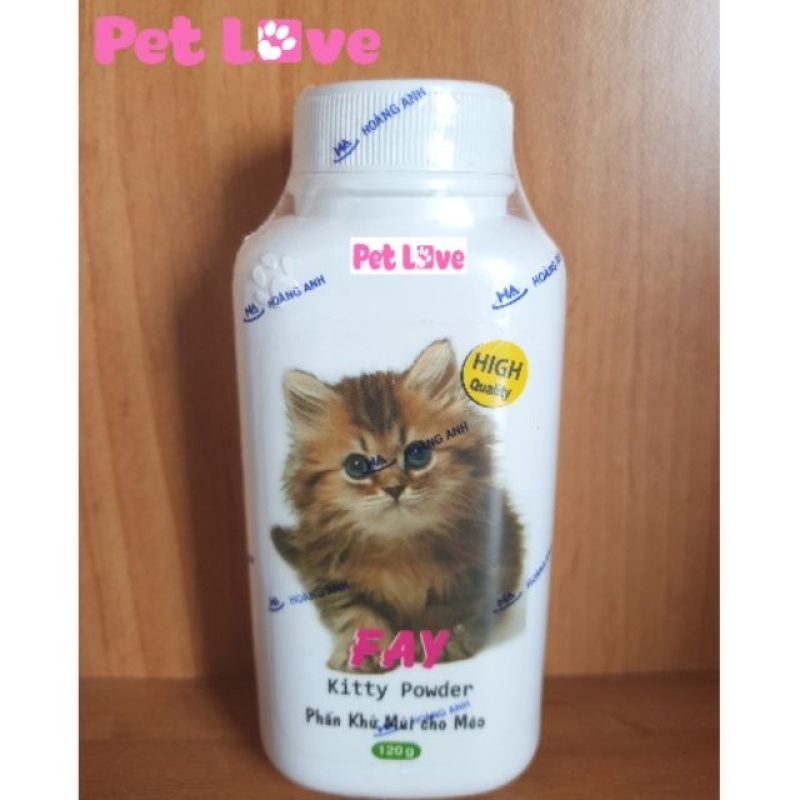 Phấn Fay Kitty khử mùi, tắm khô cho mèo (120g)
