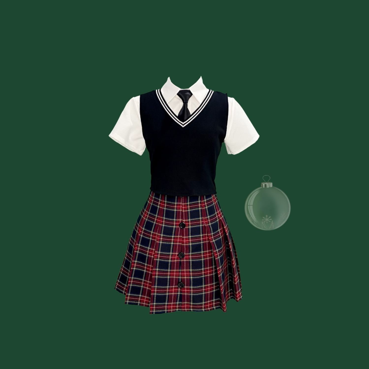DALLA Áo gile đen croptop (GL02)