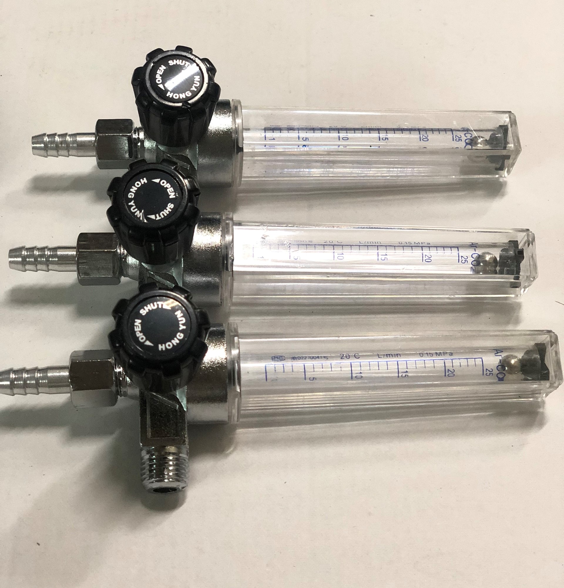 Cột khí CO2 kèm van - Cột đo lưu lượng khí ra CO2 và Argon