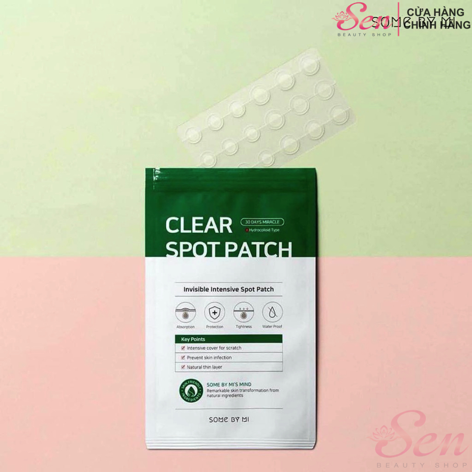 [HCM]Miếng Dán Làm Giảm Mụn Some By Mi 30 Days Miracle Clear Spot Patch (18 Miếng)
