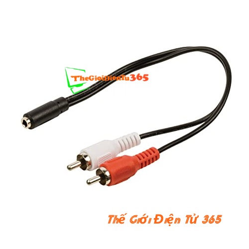 Cáp Đầu Jack 3.5 Cái Ra 2 Đầu Hoa Sen (AV đực)
