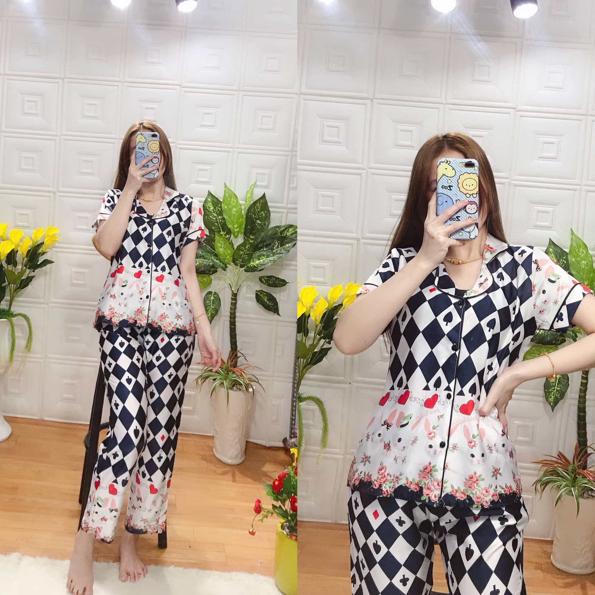 [HCM]Đồ ngủ nữ - Đồ bộ lụa satin cao cấp