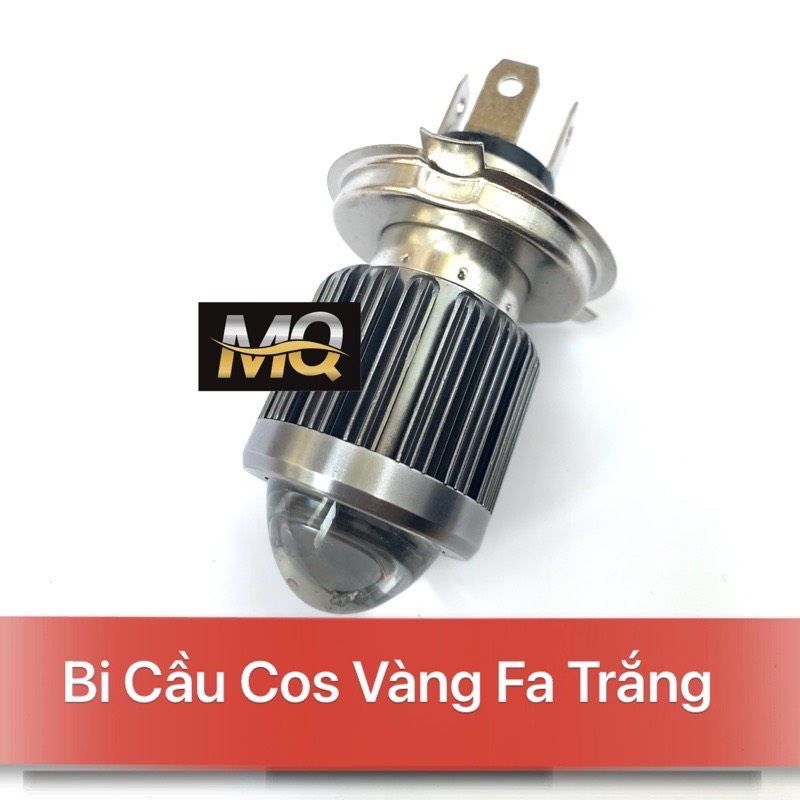 Đèn Pha Led Bi Cầu Mini 2 Mầu Vàng Trắng