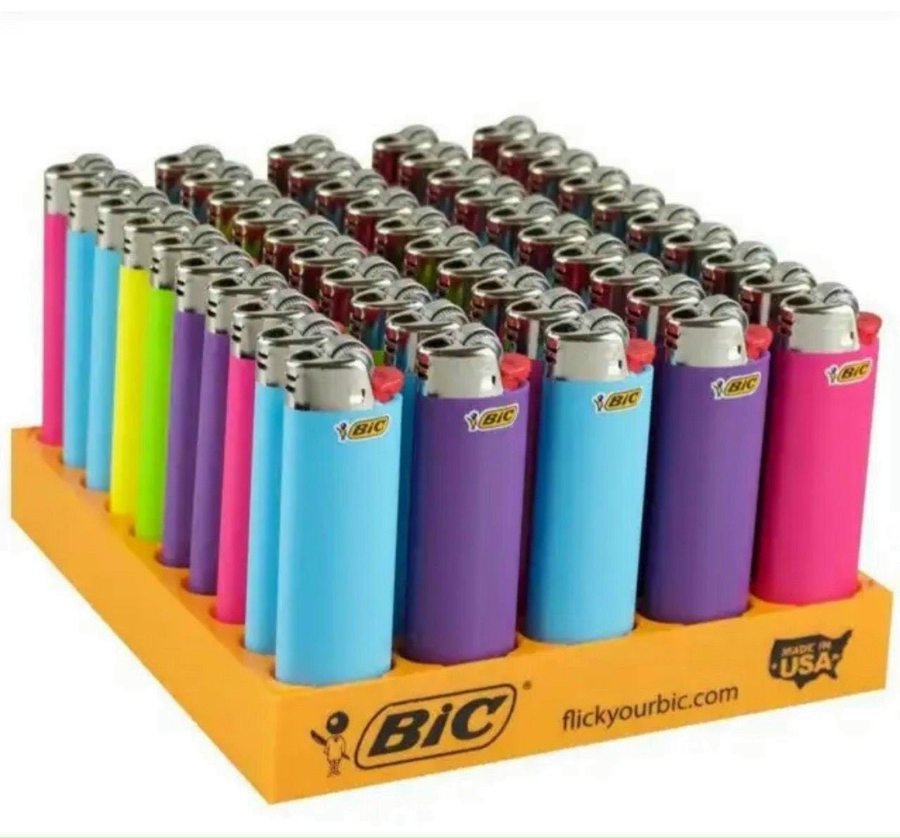 [Combo 1 Piece] - French Bic J6 Stone Lighter - Imported - New Model Metal Finish