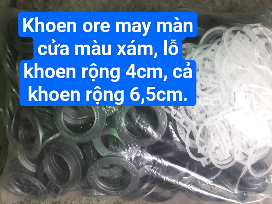 Khoen ore may rèm cửa màu xám