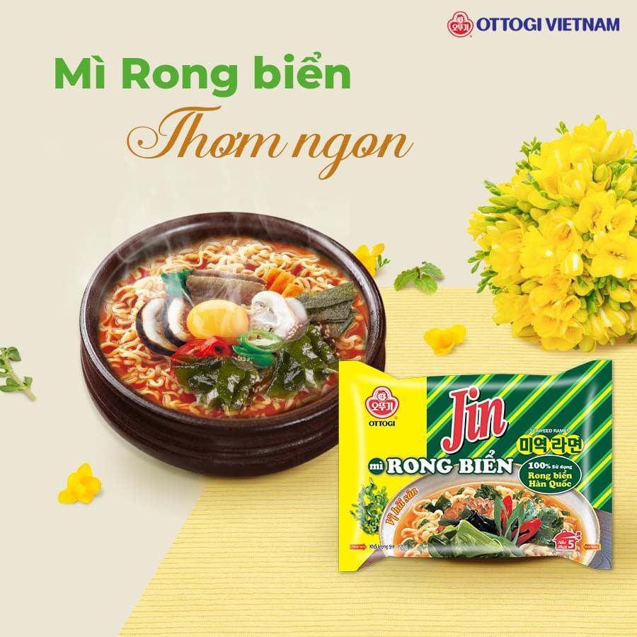 Lốc 5 gói - Mì Rong Biển OTTOGI 120g