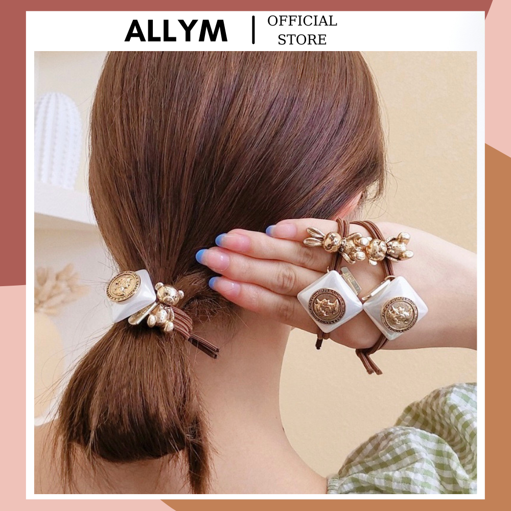 Dây buộc tóc, cột tóc chun hình gấu phong cách Hàn Quốc ALLYM.Accessories