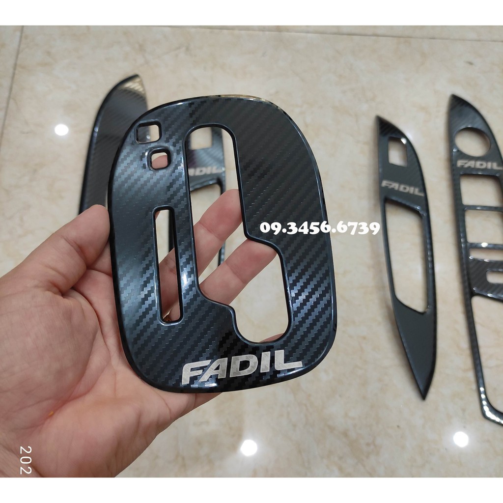 Ốp nội thất xe vinfast fadil 2018 2019 2020 2021 mẫu carbon - 5 chi tiết trang trí chống xước nội thất xe