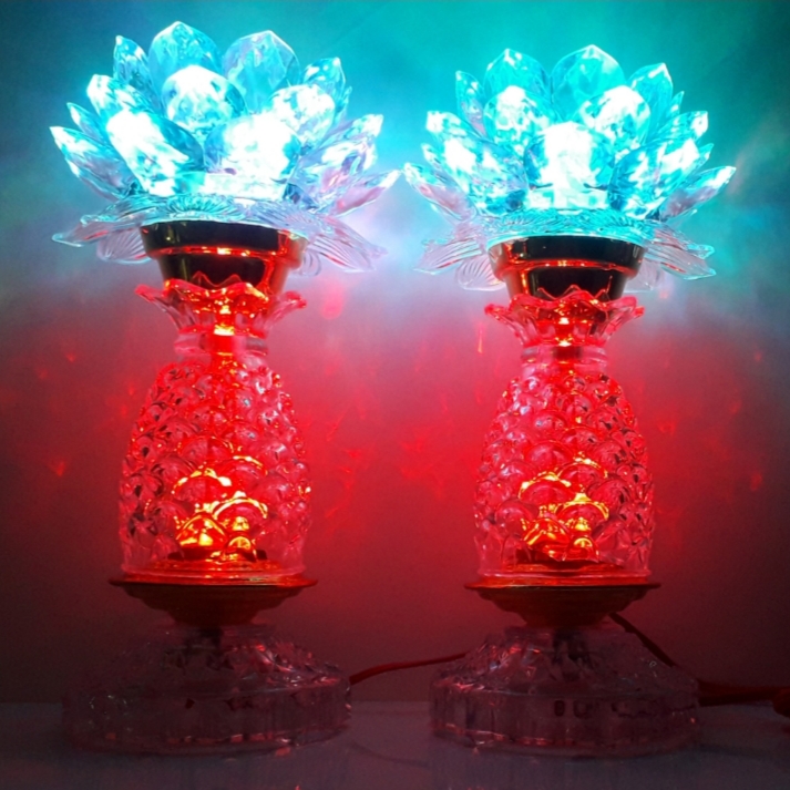 Bộ 2 đèn thờ Led Sen Thơm đổi nhiều màu rât đẹp