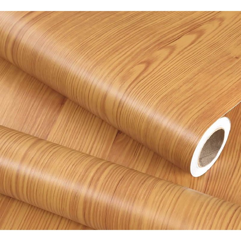 Decal vân gỗ vàng nhạt có sẵn keo khổ 1,2m