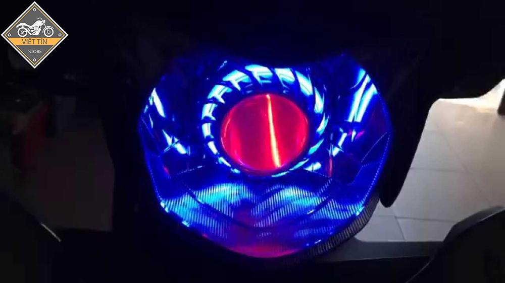 Đèn Pha Led Gương Cầu Lốc Xoáy ( màu Tím - Đỏ) A6 - Kmart