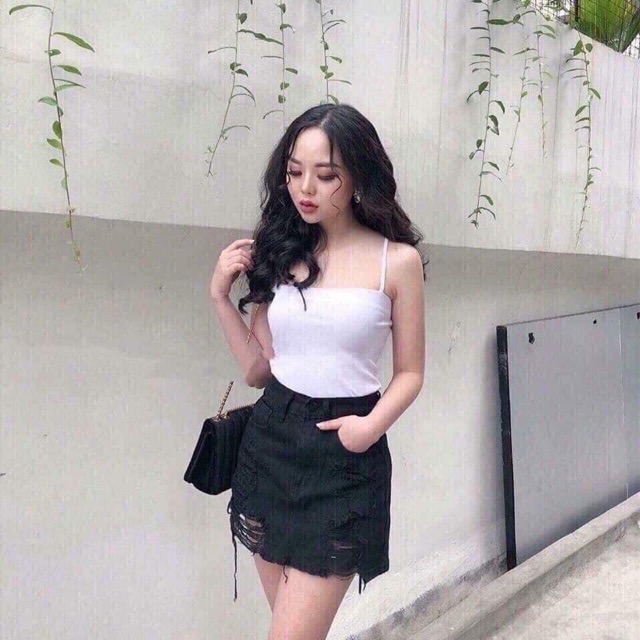 [RẺ VÔ ĐỊCH] Áo Croptop Hai Dây (Shop Bán Áo Hai Dây Đẹp)
