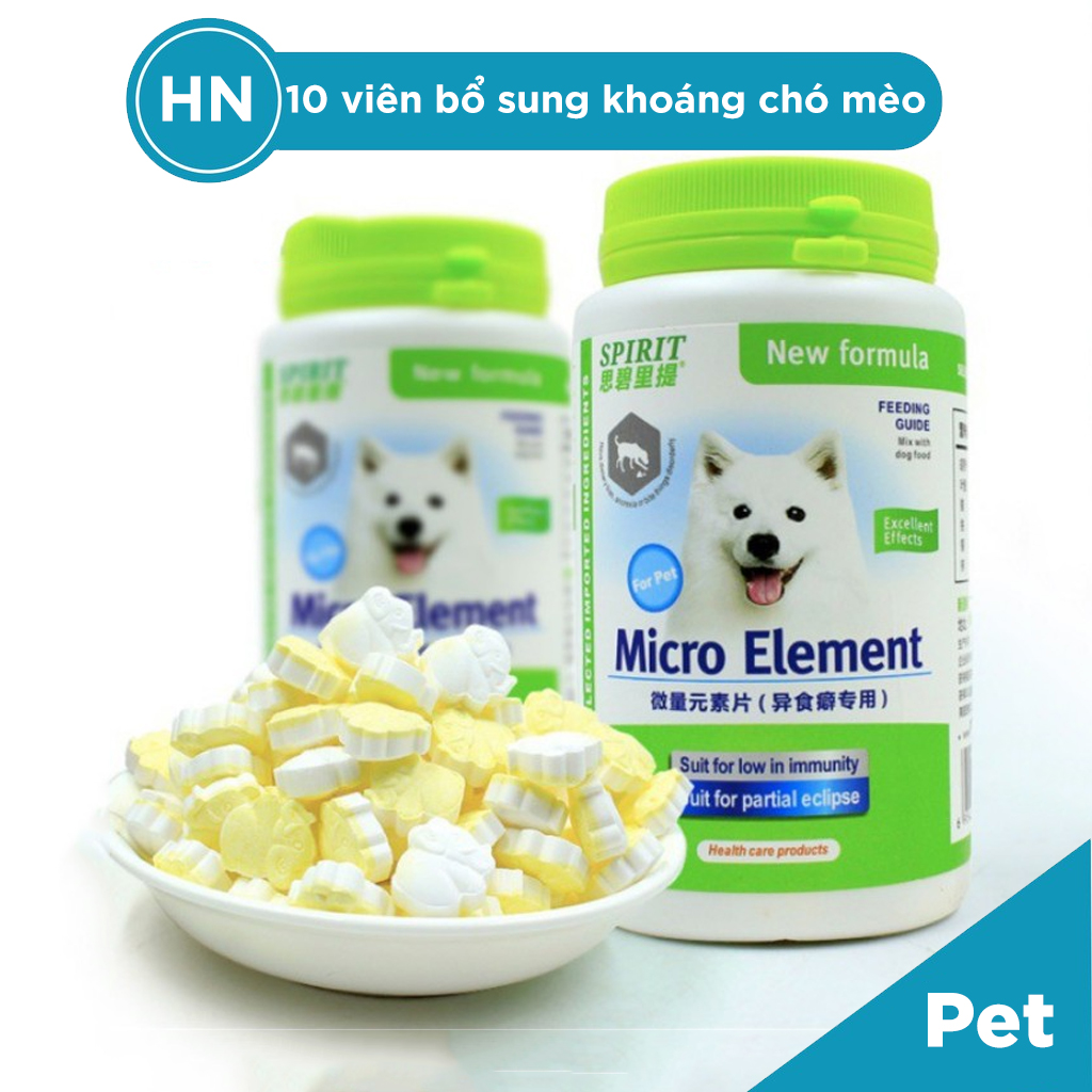 Combo 10 Viên Bổ Sung Khoáng Cho Chó Mèo Spirit - Phụ Kiện Cho Thú Cưng