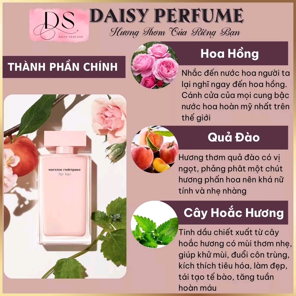 [AUTH] Nước hoa nữ Narciso hồng nhạt EDP ( Mẫu Thử - Chiết 10ml)