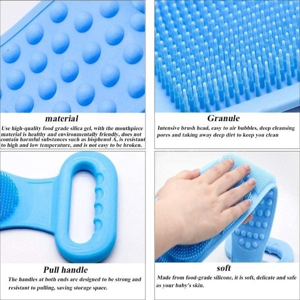 Dây Đai Chà Lưng 2 Mặt Đa Năng, Cọ Lưng 2 Mặt Silicol Siêu Hot