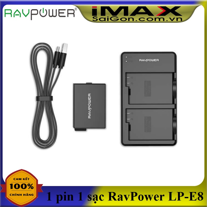 Bộ 1 pin 1 sạc ravpower cho lp-e8