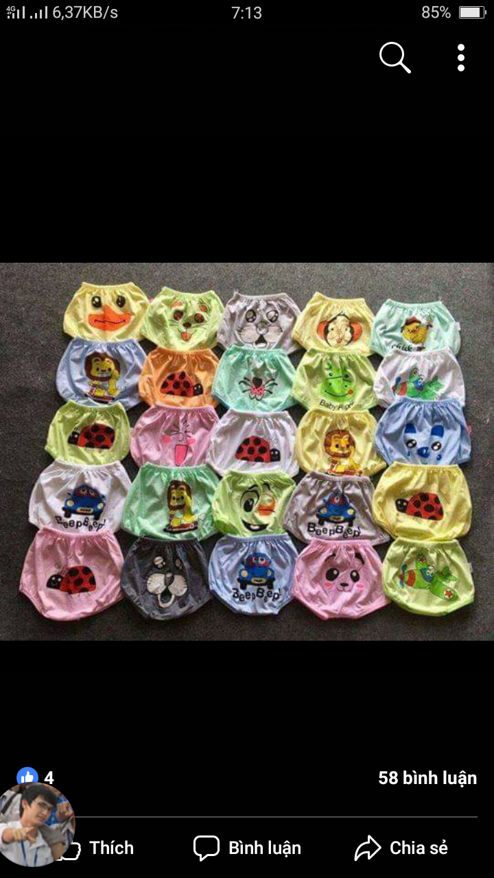Quần chục Chip cotton cho bé - combo 10 quần