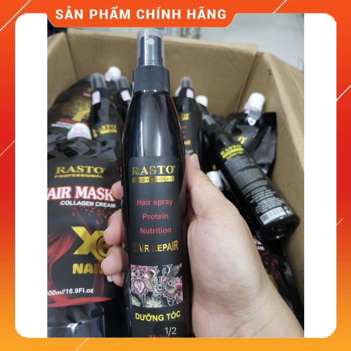 nước xịt dưỡng tóc Rasto 220ml   dưỡng phuc hồi hư tổn ,chống khô sơ trẻ ngọn  ,vào nếp .liu giữ mùi hương lâu