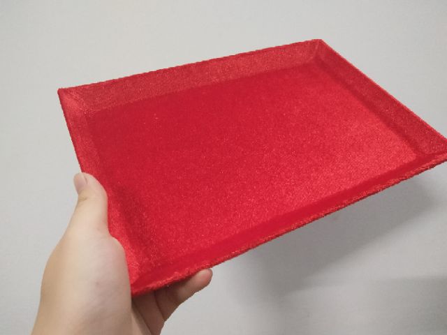 Khay nhung trũng kích thước 19cm x 27cm
