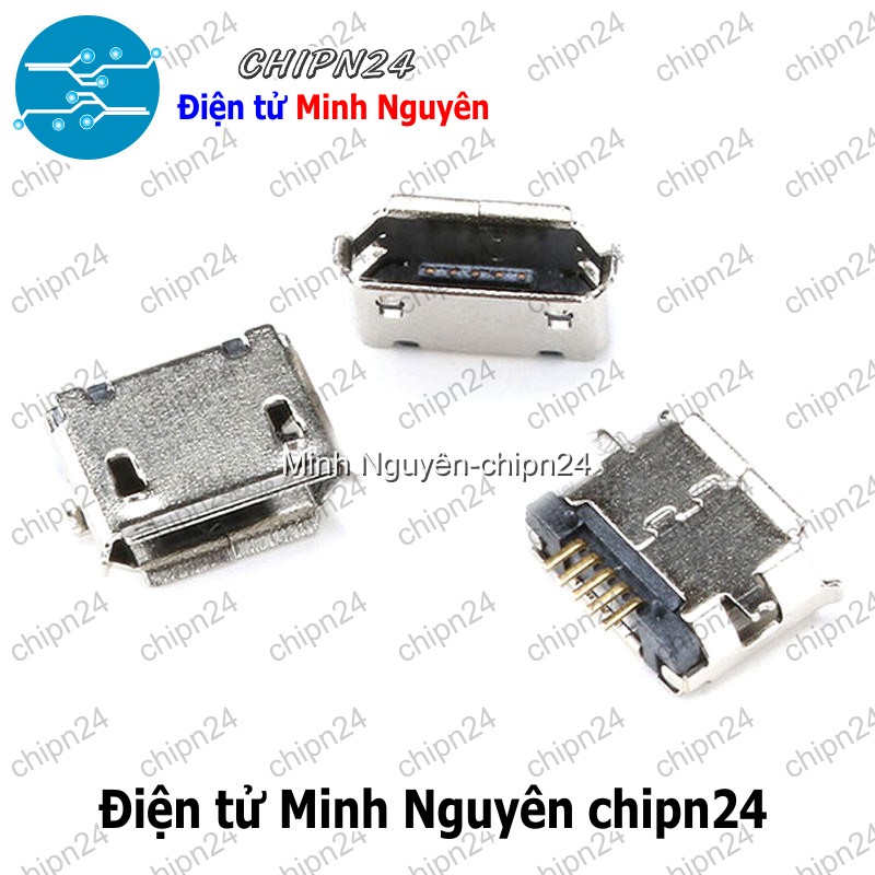 [4 cái] (K148) Đầu Micro USB V2 MK5P (Đầu Jack USB Hàn Board) - HH001635