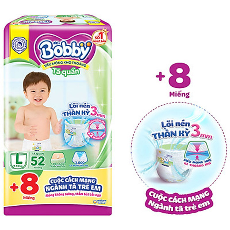 Tã quần Bobby mới L52+8