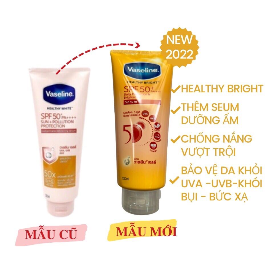 Sữa Dưỡng Thể Vaseline 50x 320ml Thái Lan