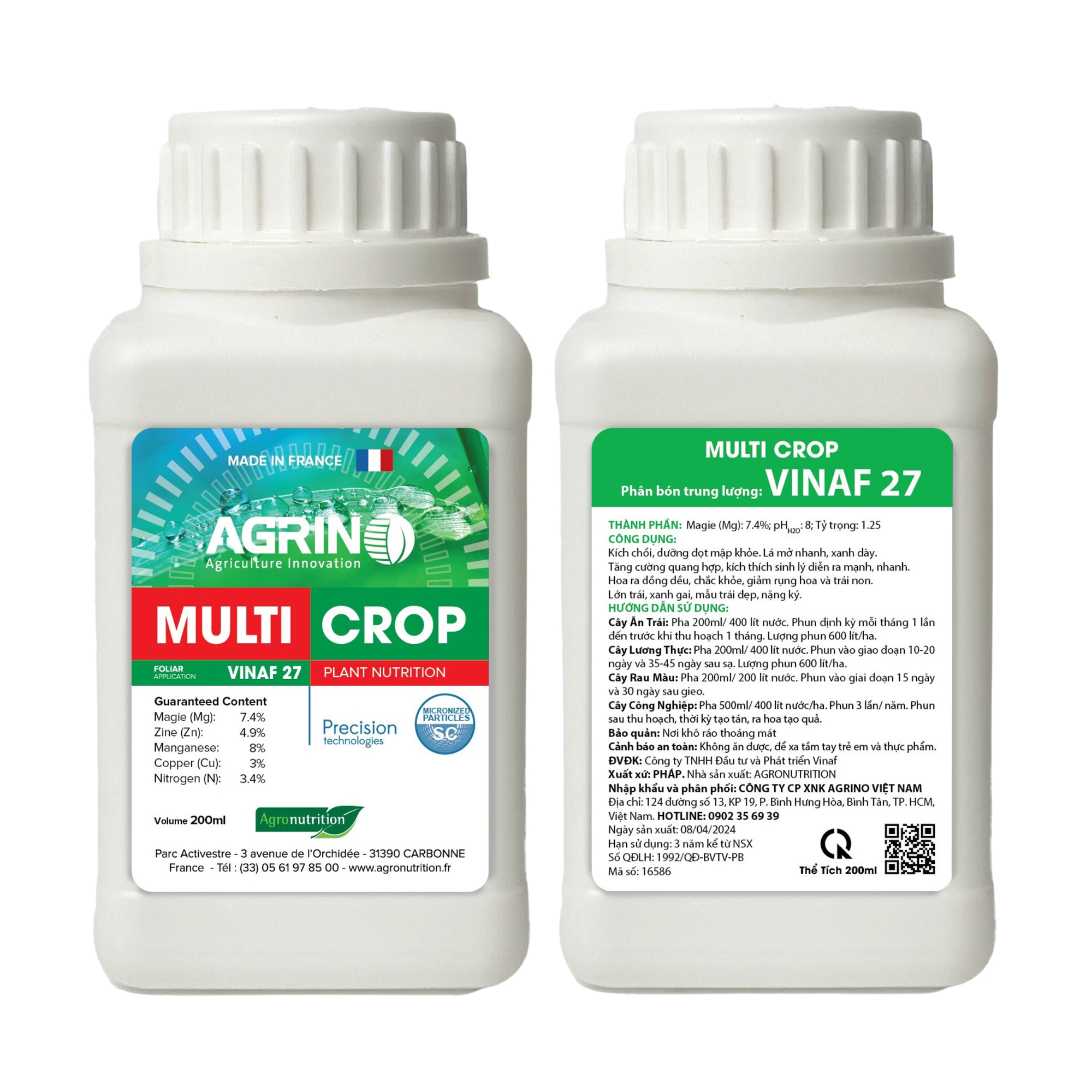 Phân bón lá Multi Crop 200ml - Dưỡng chất thiết yếu cho cây