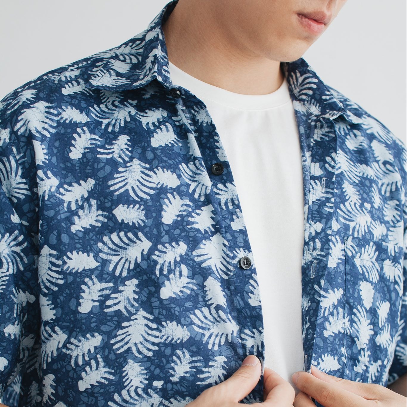 Áo Sơ Mi Nam LOOK FLORAL BLUE